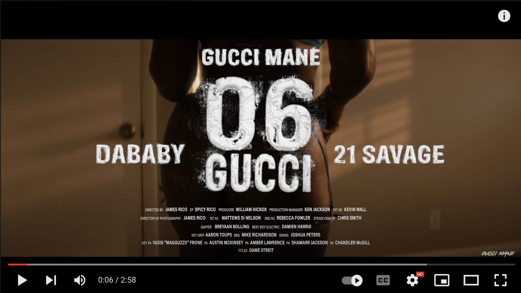 Gucci Mane - 06 Gucci (feat. DaBaby & 21 Savage) [Official Music Video] 